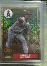 2022 Topps Chrome Base Gold Series 2 1987 #T87C2-50 Shohei Ohtani LA Angels