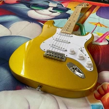 Electric Guitar 1990 ST57- ''ORDER MADE'' -SRG Shoreline Gold - Rare! Scalloped