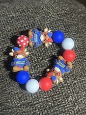 B163 homemade stretchy bracelet cow theme