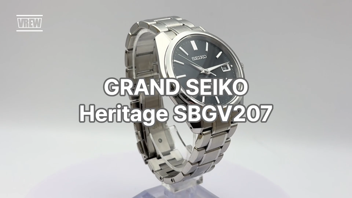 A*M様 純銀　47g GRAND SEIKO Heritage SBGV207 Men's Black Quartz Watch 9F82-0AA0