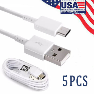 5 Pack USB-C to USB-A Cable Fast Charge Type C Charging Cord Rapid Sync Charger