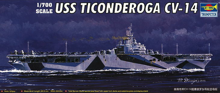 Trumpeter 05736 - 1:700 USS Ticonderoga CV-14 - New