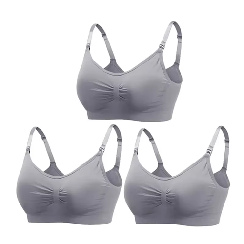 3-Pack Maternity Nursing Bras - Soft Cotton for Breastfeeding Comfort