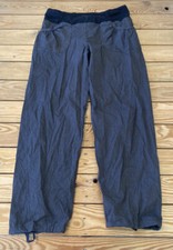 Prana Women  s Pull On Cinched Ankle Athletic pants With Pockets Sz L Grey Sf12