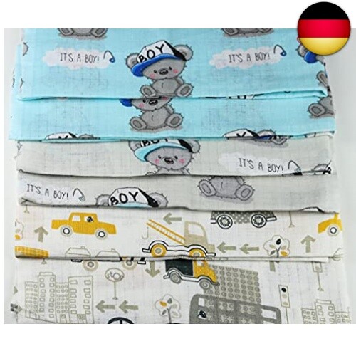 FENSILO - Mulltücher - Mullwindeln - 6er Pack 70x80 cm - Stoffwindeln, Made IN - Bild 9 von 9