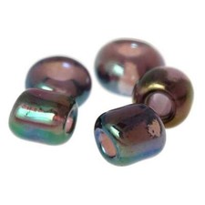 8/0 Glass Seed Beads 25g Approx. 833 Beads - FREE Storage Vial - Mixed AB Colo