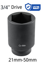 3/4 Inch Drive Metric Shallow Impact Socket C...