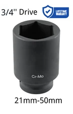 3/4 Inch Drive Metric Shallow Impact Socket CR-MO Buy 2 Get 1 Free