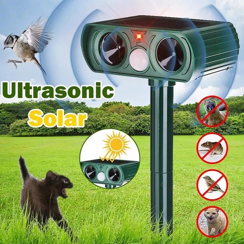 Solar Tiervertreiber Ultraschall Abwehr Marder Katzen Hunde Abwehr Schreck Grün - Foto 7