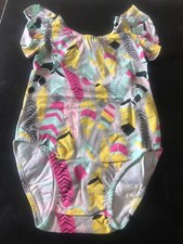 Flutter Sleeve Feathers Multi Color Stretch Handmade Size XL 6/7 New