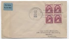 1936 Susan B Anthony #784 FDC block of 4 with handstamp [SR.925]
