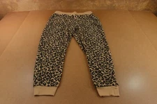 New York & Co Womens Size Large Leopard Print Cozy Knit Pull On Joggers NWT