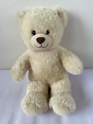 Build A Bear Workshop B-A-B Light Beige Teddy Bear - Black Eyed Approx. 42cm VGC