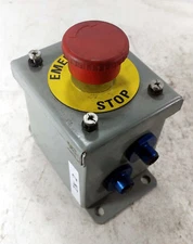 1 USED SAGINAW SCE-1PBGX  CONTROL ENCLOSURE  WITH STOP BUTTON ***MAKE OFFER***