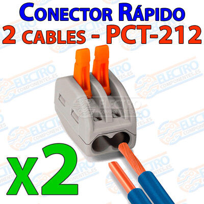 2x Conector rapido 5 terminales 32A 4mm 4000v 250v pines palanca wago pct-215 