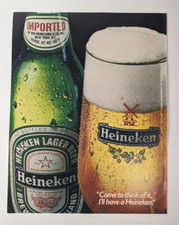 vintage 1984 Heineken beer PRINT AD