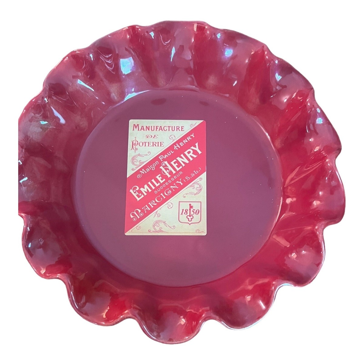Emile Henry Ruffled Pie Dish Red Made France X Williams  Sonoma