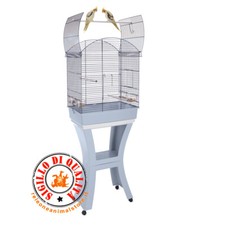 Gabbia Calla per Calopsiti e Parrocchetti Imac con supporto Blu Avio/Ghiaccio