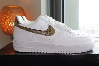 Nike Air Force 1 Low Retro PRM QS Ivory Snake White Gold AO1635
