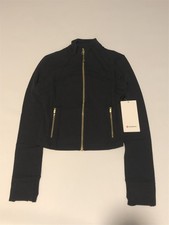 NEW LULULEMON Define Cropped Jacket Nulu 0 2 6 10 12 Black Gold Gold