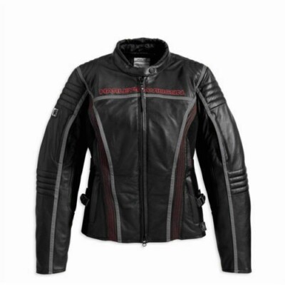 Harley Davidson Womens Velocity RCS Waterproof Leather Jacket 1W XL 97155-13VW
