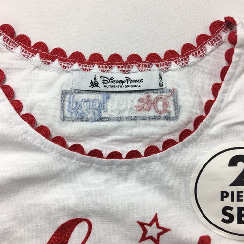 Disney Parks Laugh Love Mickey 2-Piece Girls Size M Americana Flag USA Exclusive - Picture 4 of 11
