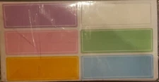 Color Sticker Rectangle Label 22x63mm Self-Adhesive for Home Office Total 180