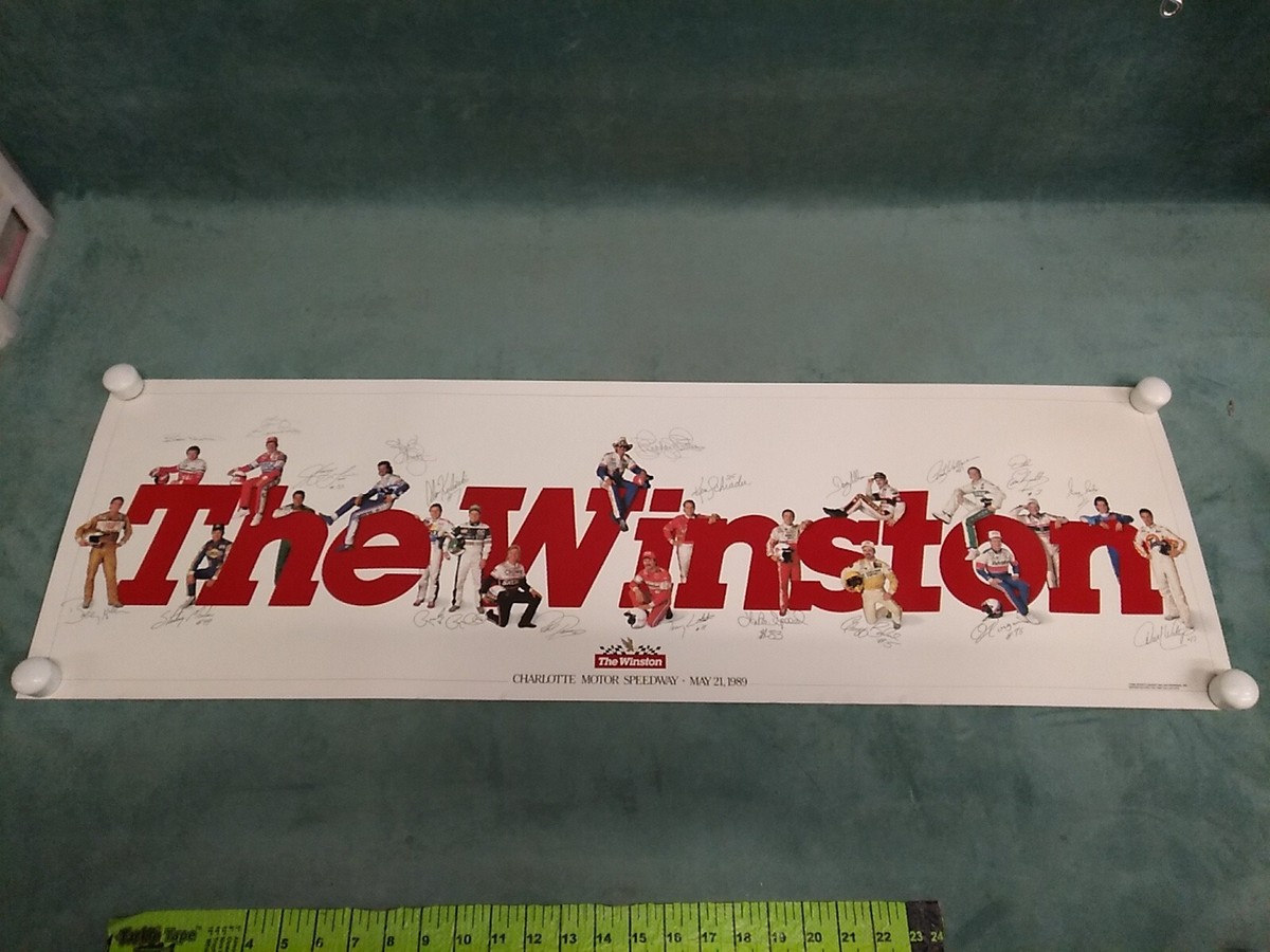 The Winston Driver's Signatures Poster May 21,1989 Charlotte 39x12