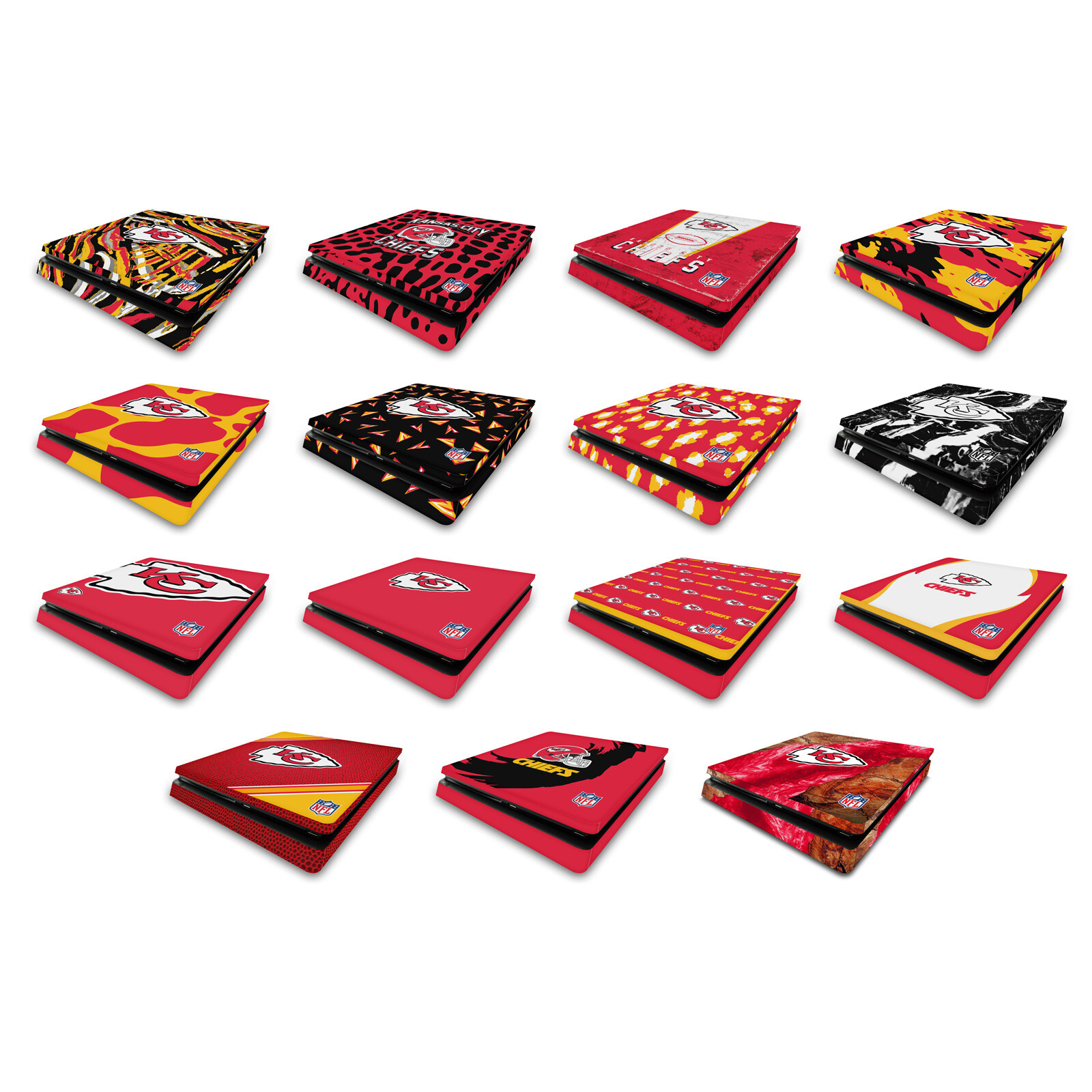 OFFICIAL NFL KANSAS CITY CHIEFS VINYL SKIN DECAL FOR SONY PS4 SLIM CONSOLE