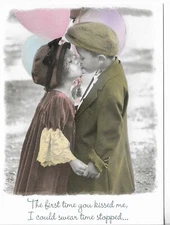 NEW LEANIN' TREE Anniversary Card approx 5.5x7" for Spouse 1st Time we Kissed