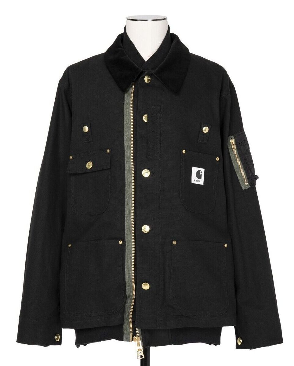 Carhartt x sacai Canvas x MA-1 Jacket 3colors Black Beige Light