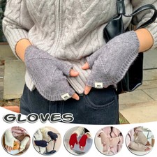 New Simple Warm Thicken Half Gloves Fashion Short Creative Knitted Shell Gloves