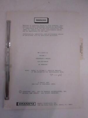 Dranetz Volume 1 Operators Manual for TM-110385-1U, Used