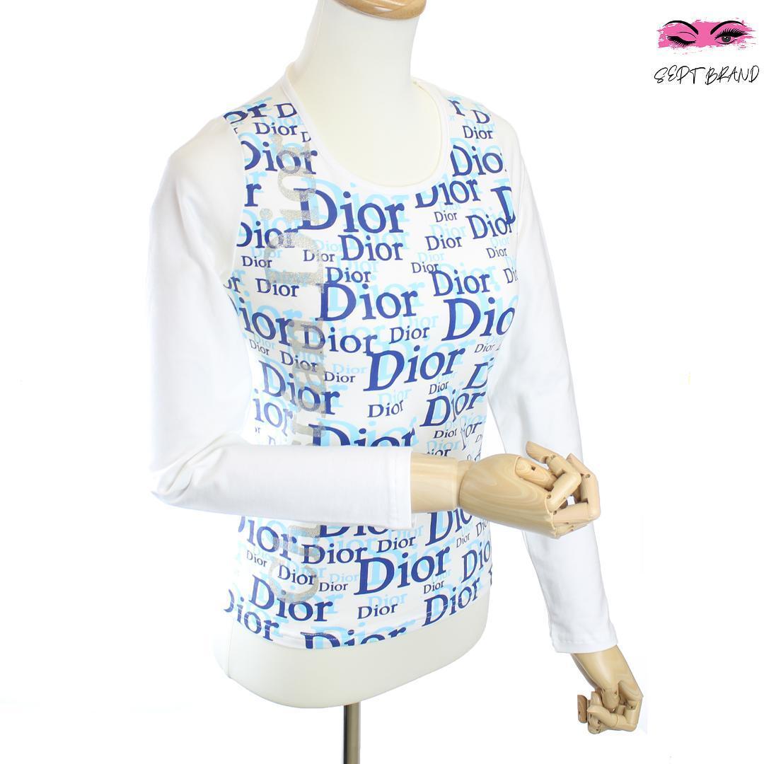 Christian Dior BOUTIQUE Logo T-Shirt Tops Women Size F 40