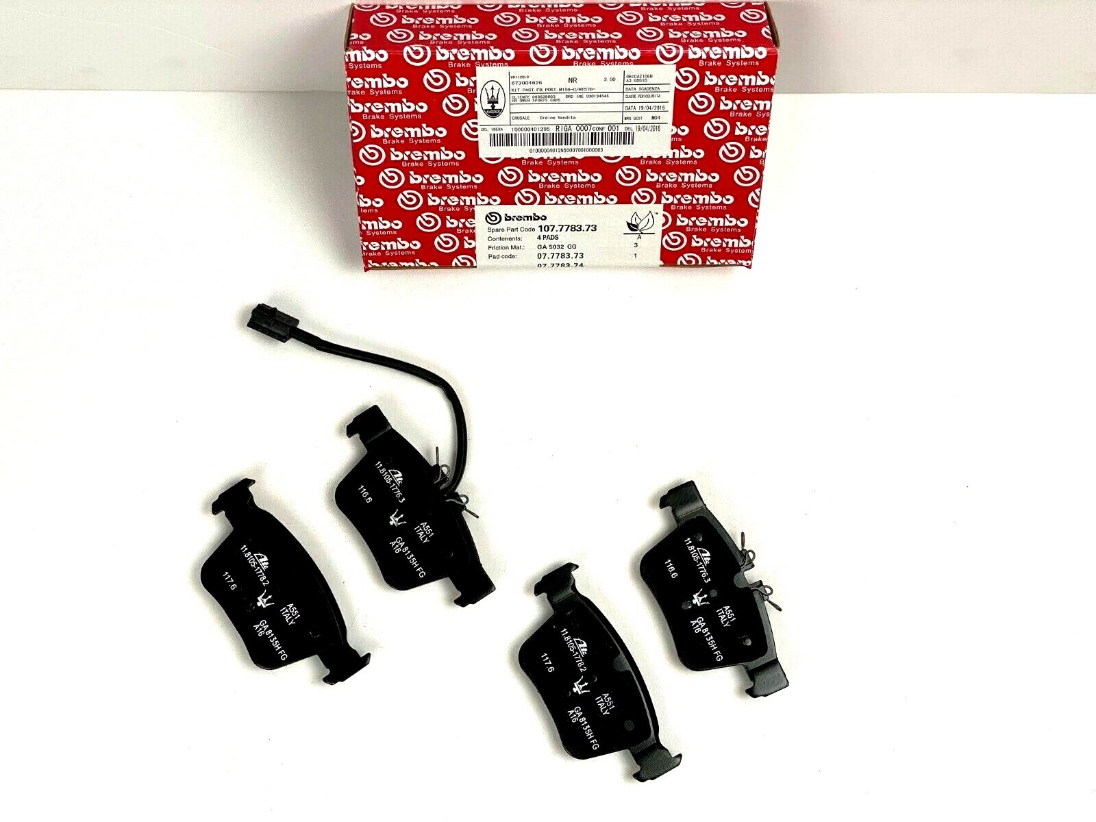 🚚Maserati Levante & Levante S Rear Brake Pads - Genuine