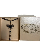 Kirks Folly Adjustable Necklace Blue Crystal And Stars