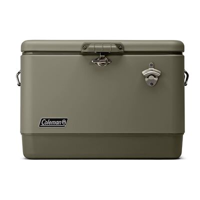 Coleman 54QT Steel Belt Cooler Sage 2159598 | eBay