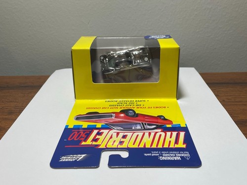 Johnny Lightning Pullback HO Slot Car Body TJET Silver Chrome Sport Corvette HTF - Picture 7 of 11