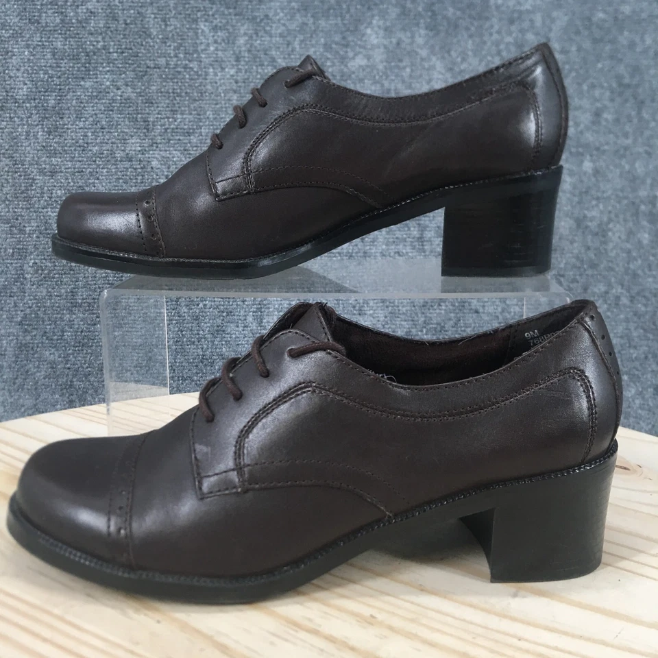 Naturalizer Botas Mujer 9 M Botines Cuero Marrón Informales Tacones Bloque Foto 2 de 4