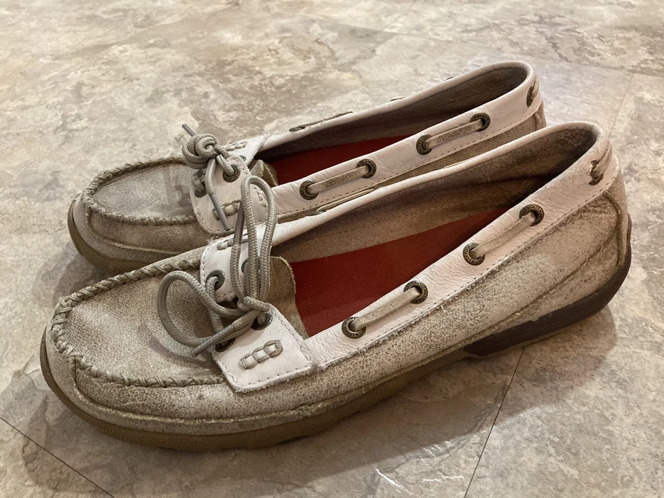 Zapatos mocasín planos de ballet Twisted X para mujer cuero beige 7,5 Foto 2 de 4