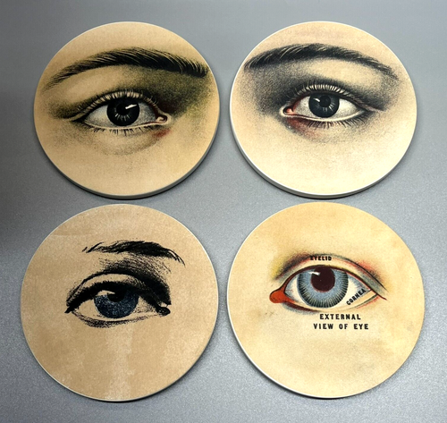 4pk John Derian Eyes Coasters Limited Target Threshold Halloween Mysterious Gaze