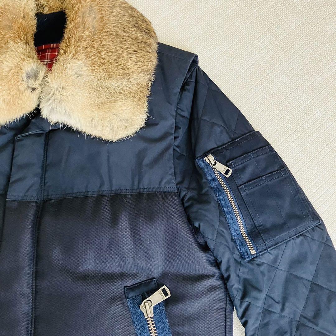 Beautiful Burberry Black Label Down Jacket 3-way Fur Vest | eBay