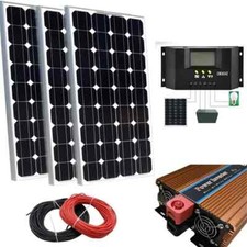 KIT FOTOVOLTAICO 3KW GIORNALIERO INVERTER 6000W PANNELLO ENERGIA batteria 150 ah