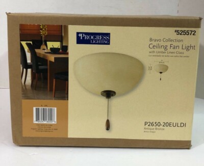 Progress Lighting 3 Light Antique Bronze Incandescent Ceiling Fan Kit New Progress Lighting 3 Light Antique, Progress Bravo Ceiling Fan Light Kit