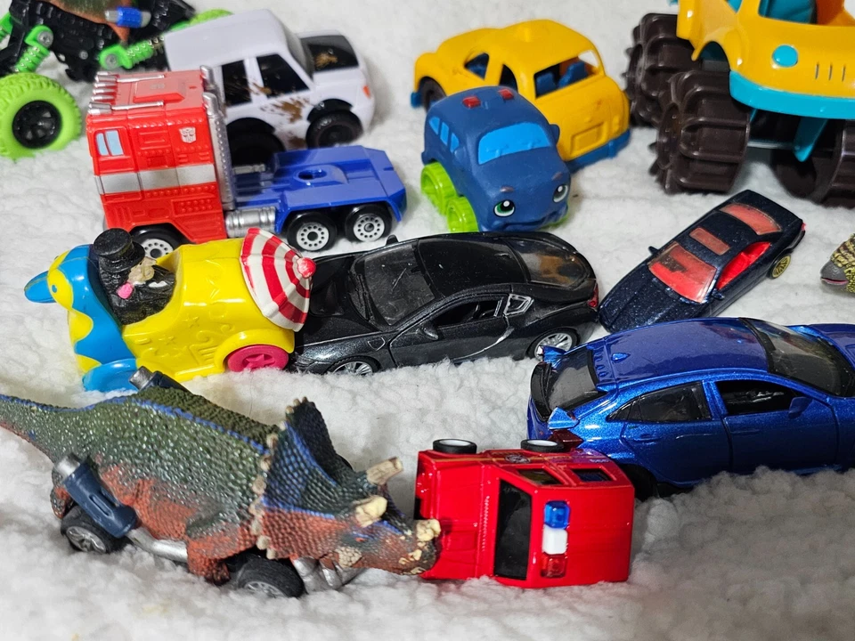 (Lot of 17) Boys Toys Cars Optimus Prime Penguin Dinosaurs Goofy Train etc. - Image 4 of 4