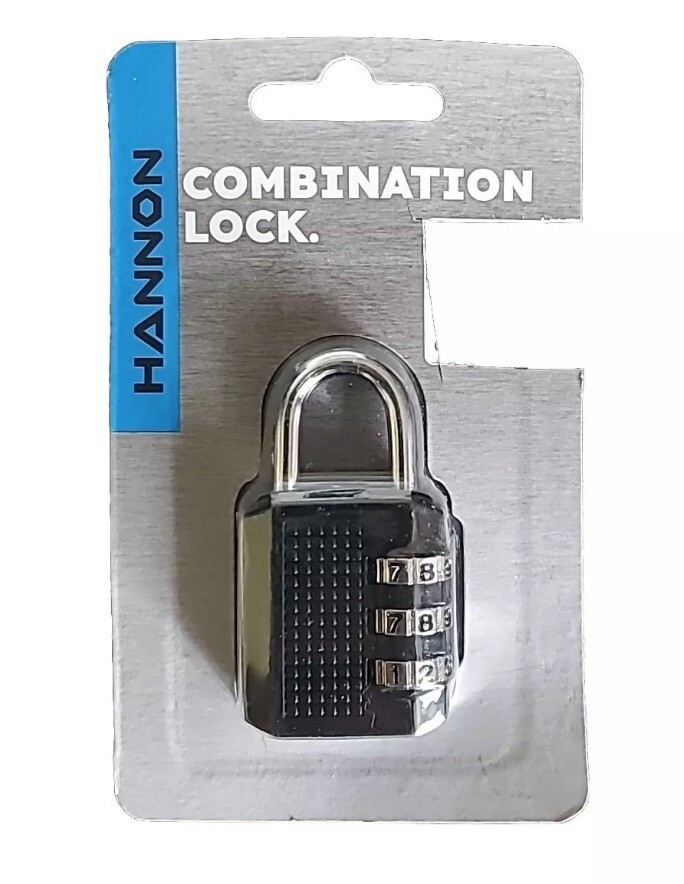Combination Lock Hannon Pin Tumbler Aluminium, Brass, Alloy+Iron