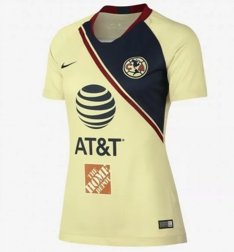 Club America Nike Women's 2018/19 Home Jersey – Yellow size M NWT