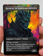 Razaketh, the Foulblooded Proxy Card with Custom designed art