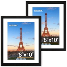 FIXSMITH 8x10 Picture Frame Set of 2, HD Plexiglass, Wall or Tabletop Display