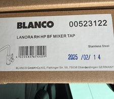 Blanco Lanora Brushed Stainless Steel Finish Single Lever Kitchen Tap - 523122